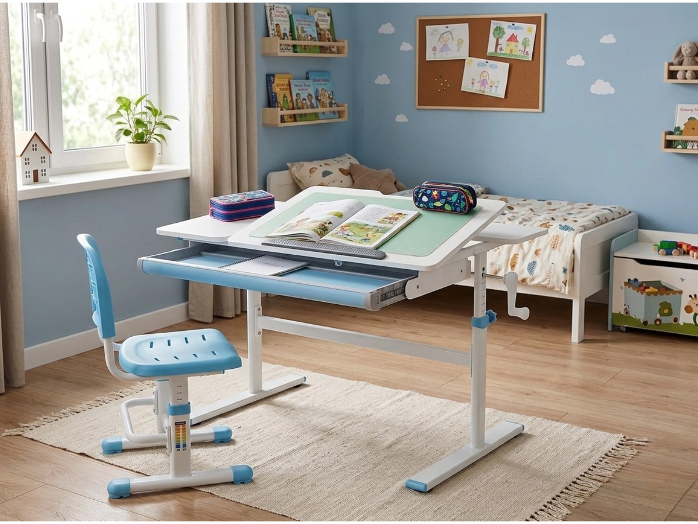 Парта шкільна Evo-kids TH-220 W/BL — фото 3